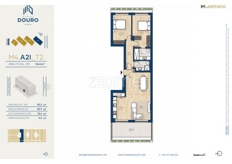 Mieszkanie na sprzedaż - Vila Nova De Gaia, Portugalia, 95 m², 453 196 USD (1 853 571 PLN), NET-99916404