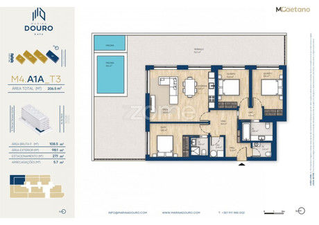 Mieszkanie na sprzedaż - Vila Nova De Gaia, Portugalia, 109 m², 640 707 USD (2 620 492 PLN), NET-99916425