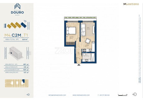 Mieszkanie na sprzedaż - Vila Nova De Gaia, Portugalia, 48 m², 301 296 USD (1 235 314 PLN), NET-99916450