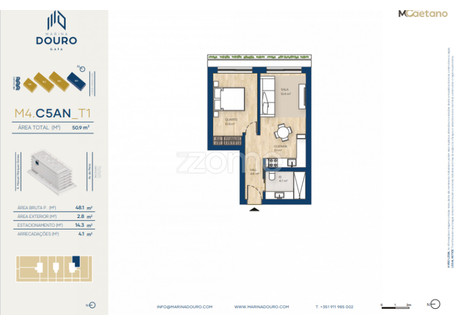 Mieszkanie na sprzedaż - Vila Nova De Gaia, Portugalia, 48 m², 329 968 USD (1 352 869 PLN), NET-99916460