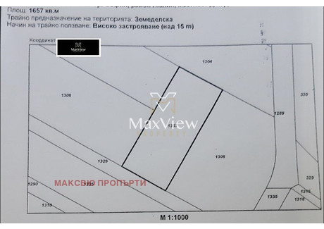 Działka na sprzedaż - Люлин /Liulin София/sofia, Bułgaria, 1657 m², 252 660 USD (1 033 379 PLN), NET-94341298