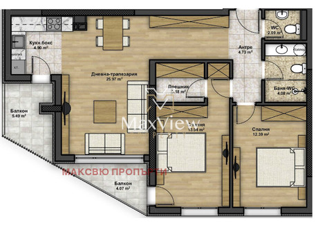 Mieszkanie na sprzedaż - Люлин /Liulin София/sofia, Bułgaria, 110 m², 158 540 USD (662 699 PLN), NET-95812782