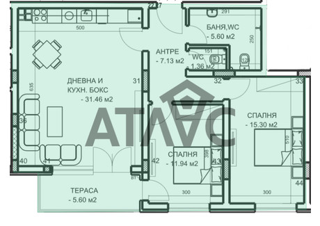 Mieszkanie na sprzedaż - Младежки Хълм/Mladejki Halm Пловдив/plovdiv, Bułgaria, 103 m², 162 847 USD (680 700 PLN), NET-100378938