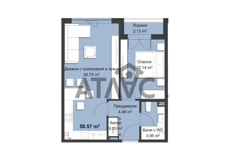 Mieszkanie na sprzedaż - Христо Смирненски/Hristo Smirnenski Пловдив/plovdiv, Bułgaria, 71 m², 95 886 USD (384 501 PLN), NET-101578927