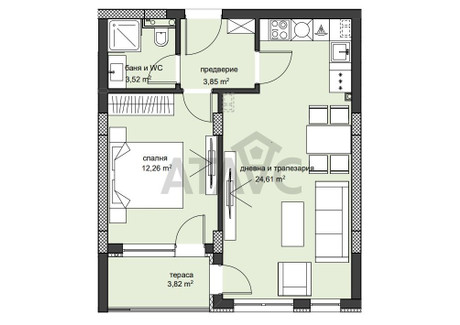 Mieszkanie na sprzedaż - Христо Смирненски/Hristo Smirnenski Пловдив/plovdiv, Bułgaria, 67 m², 103 389 USD (414 592 PLN), NET-97575812