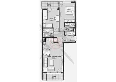 Mieszkanie na sprzedaż - Витоша/Vitosha София/sofia, Bułgaria, 117 m², 271 279 USD (1 112 245 PLN), NET-102482562