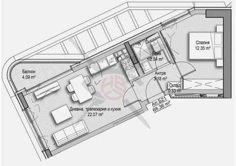 Mieszkanie na sprzedaż - Хладилника/Hladilnika София/sofia, Bułgaria, 68 m², 152 001 USD (623 204 PLN), NET-102482586