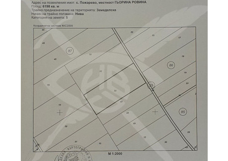 Działka na sprzedaż - с. Пожарево/s. Pojarevo София/sofia, Bułgaria, 6198 m², 200 386 USD (837 611 PLN), NET-86663571