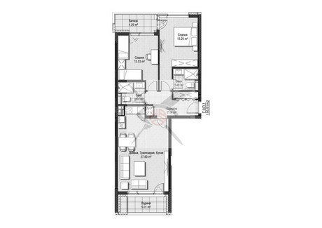 Mieszkanie na sprzedaż - Витоша/Vitosha София/sofia, Bułgaria, 116 m², 243 835 USD (953 393 PLN), NET-97044718