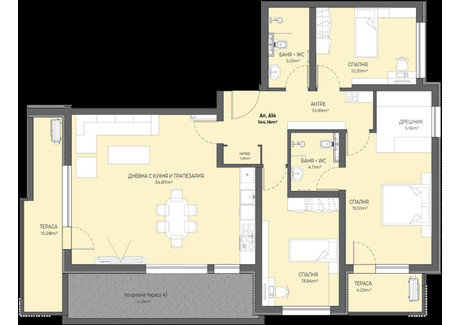 Mieszkanie na sprzedaż - Остромила/Ostromila Пловдив/plovdiv, Bułgaria, 178 m², 181 860 USD (745 626 PLN), NET-102845984