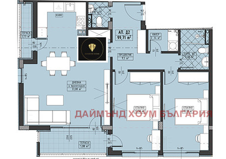 Mieszkanie na sprzedaż - Христо Смирненски/Hristo Smirnenski Пловдив/plovdiv, Bułgaria, 119 m², 132 875 USD (510 239 PLN), NET-101073960