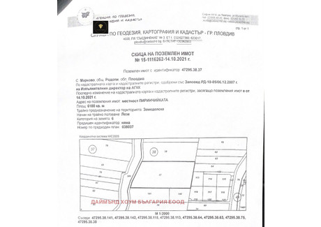 Działka na sprzedaż - с. Марково/s. Markovo Пловдив/plovdiv, Bułgaria, 6100 m², 330 290 USD (1 354 191 PLN), NET-102846490