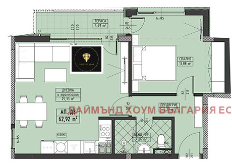 Mieszkanie na sprzedaż - Христо Смирненски/Hristo Smirnenski Пловдив/plovdiv, Bułgaria, 81 m², 88 415 USD (362 501 PLN), NET-103036561