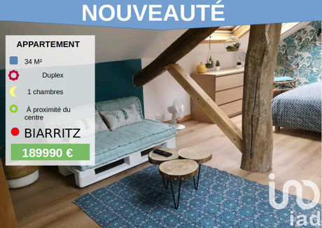 Mieszkanie na sprzedaż - Biarritz, Francja, 34 m², 211 311 USD (817 772 PLN), NET-100696402