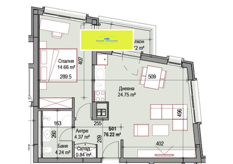 Mieszkanie na sprzedaż - Подуяне/Poduiane София/sofia, Bułgaria, 77 m², 163 241 USD (667 657 PLN), NET-97371944