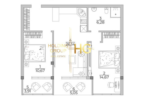 Mieszkanie na sprzedaż - м-т Ален мак/m-t Alen mak Варна/varna, Bułgaria, 93 m², 150 886 USD (617 124 PLN), NET-101578458