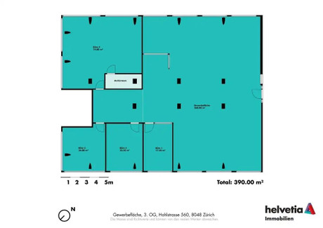 Biuro do wynajęcia - Hohlstrasse Zurich, Szwajcaria, 390 m², 11 202 USD (45 815 PLN), NET-102366700