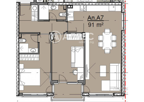 Mieszkanie na sprzedaż - Малинова долина/Malinova dolina София/sofia, Bułgaria, 107 m², 200 906 USD (769 471 PLN), NET-100724278