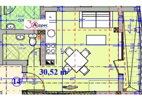 Mieszkanie na sprzedaż - с. Кранево/s. Kranevo Добрич/dobrich, Bułgaria, 38 m², 46 543 USD (190 827 PLN), NET-93482989