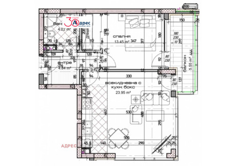 Mieszkanie na sprzedaż - Младост /Mladost Варна/varna, Bułgaria, 73 m², 98 043 USD (375 504 PLN), NET-96476126