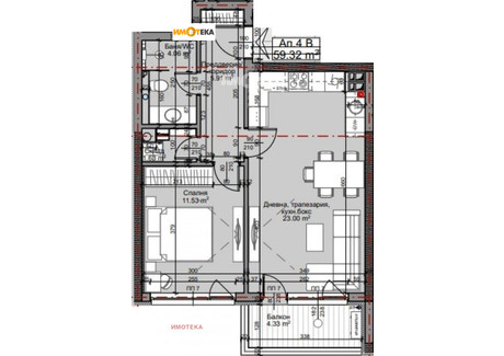 Mieszkanie na sprzedaż - Младост /Mladost София/sofia, Bułgaria, 69 m², 152 555 USD (623 950 PLN), NET-91793767