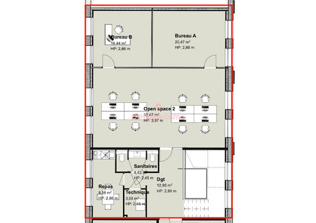 Komercyjne do wynajęcia - Hellemmes Lille, Francja, 92 m², 1452 USD (6027 PLN), NET-103359267